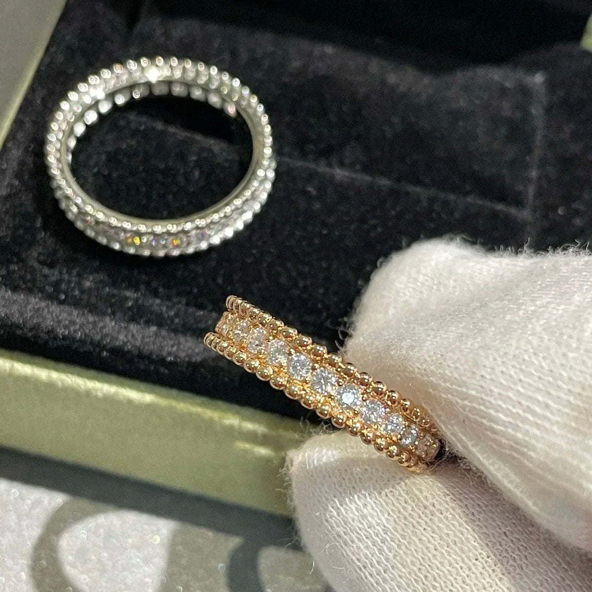 VCA PERLEE DIAMOND ROSE GOLD RING