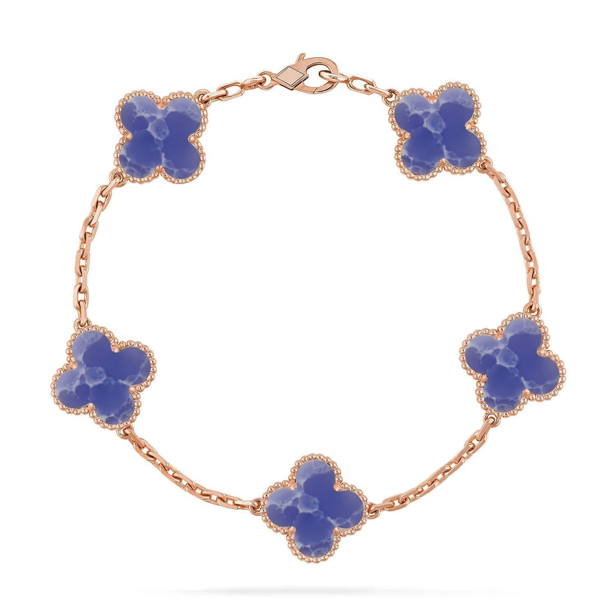 VCA CLOVER 5 MOTIF BLUE VEINS BRACELET COLLECTION