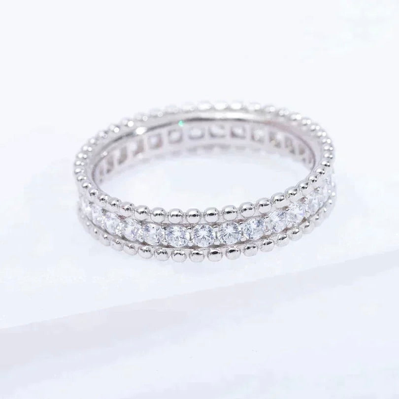 VCA PERLEE DIAMOND SILVER RING