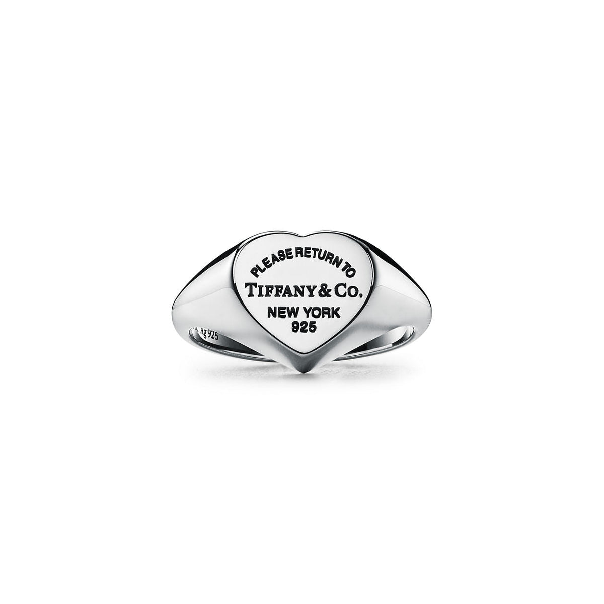 Tiffany Return to Tiffany Heart Signet Ring in Silver, Small