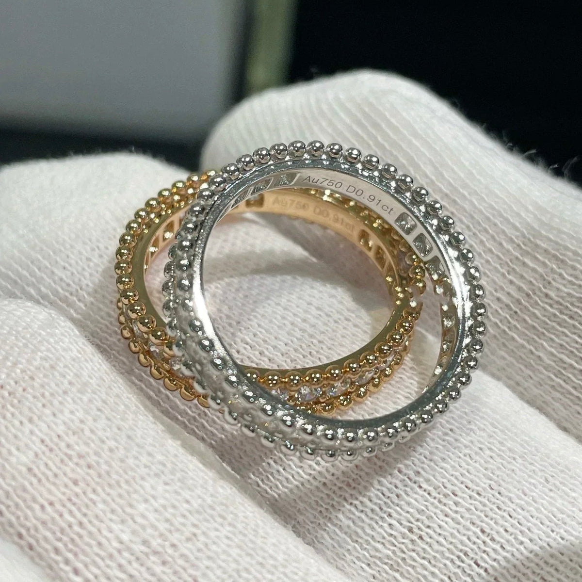 VCA PERLEE DIAMOND SILVER RING