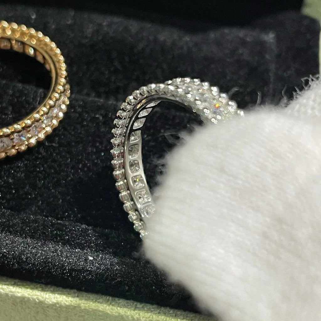 VCA PERLEE DIAMOND ROSE GOLD RING