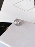 VCA CLOVER SILVER RING