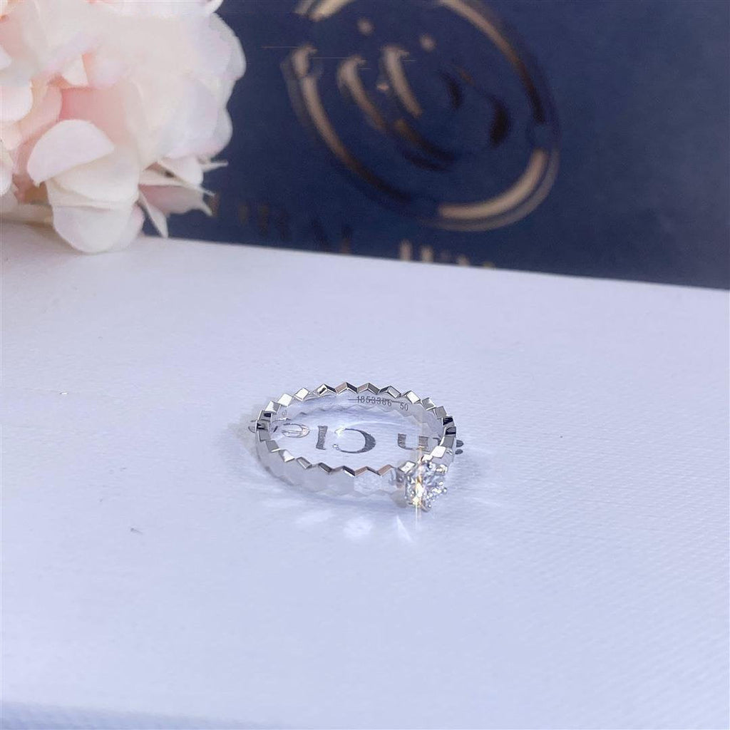 CHAUMET BEE LOVE RING SILVER 1 DIAMOND