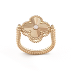 VCA CLOVER RIVERSIBLE ROSE GOLD RING