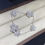 VCA FRIVOLE SILVER 5 FLOWERS BRACELET
