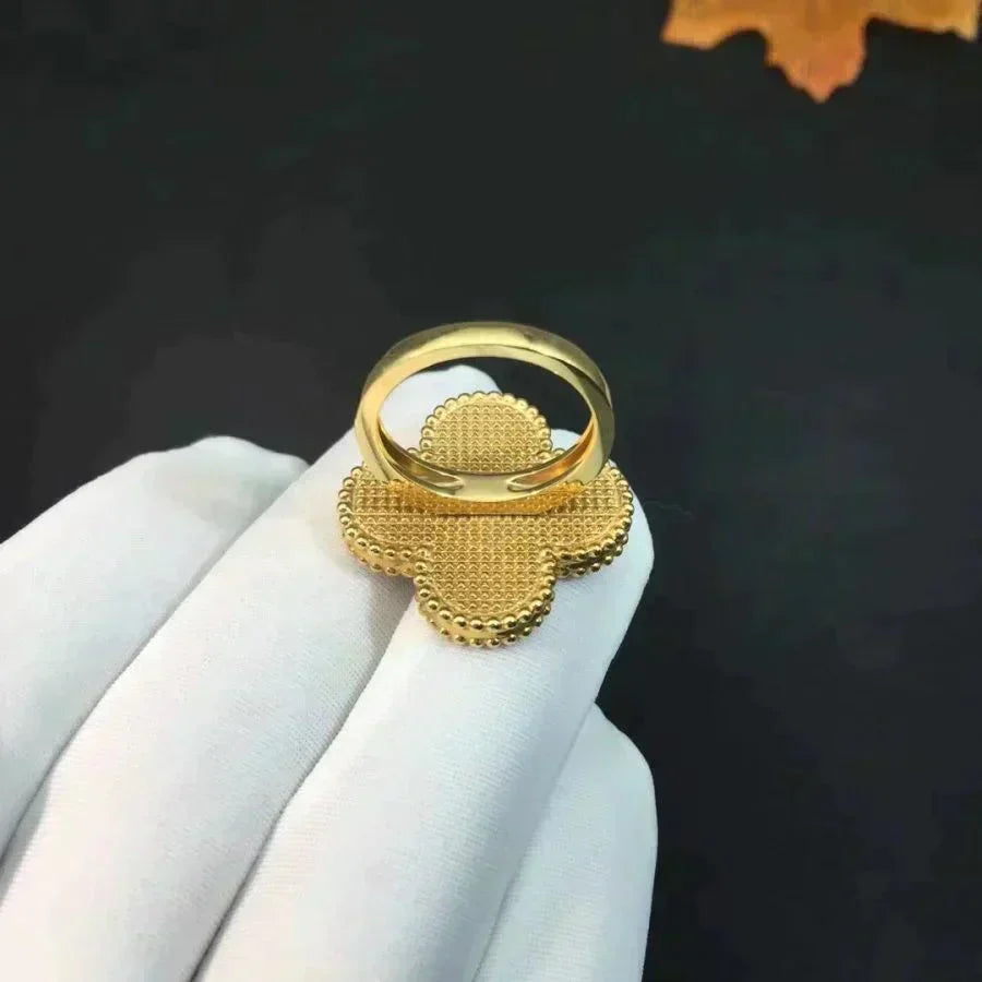 VCA CLOVER MALACHITE RING