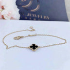 VCA CLOVER ONYX SINGLE FLOWER BRACELET